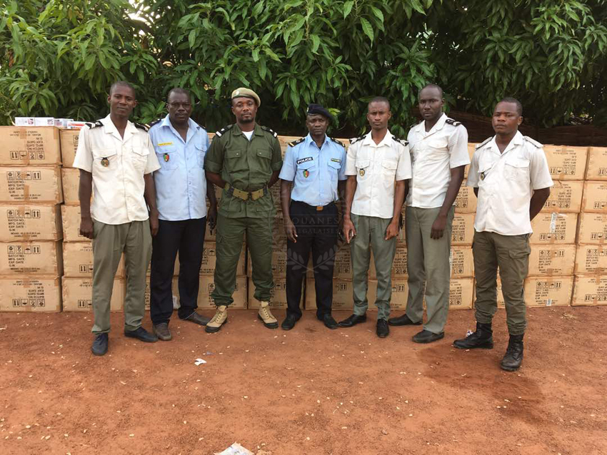 Saisie au poste des douanes de Kalifourou (frontière terrestre Sénégal – Guinee Conakry) d’un lot de produits pharmaceutiques