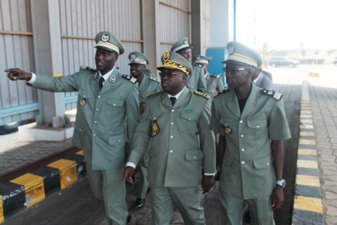 Le Directeur général des douanes du Sénégal, Papa Ousmane Gueye à l’inauguration du scanner mobile de Rosso