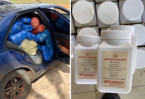 Lutte contre le trafic de faux médicaments et de drogues : De faux médicaments d’une valeur de 63 millions de francs et 637 kg de chanvre indien saisis par les agents des Douanes de la Région du Centre