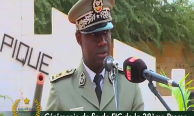 Discours du Coordonnateur de la DGD lors de la cérémonie de fin de FIC de la 38ème promo de l’école des Douanes