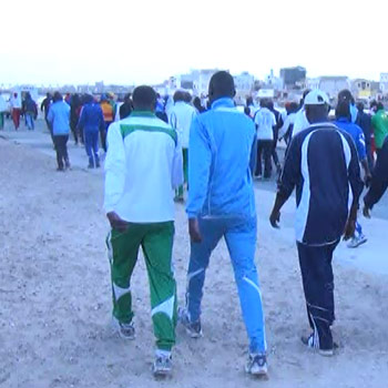 Marche de cohésion des Forces de Défense et de Sécurité de la Région de St-Louis organisée par la Direction régionale des Douanes du Nord, 25 mars 2016